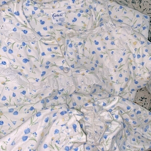 Vintage cotton floral nightgown maxi size small - Picture 6 of 8